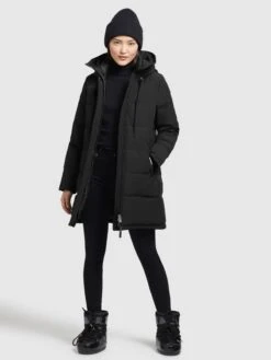 Khujo Manteaux Courts Manteau D’hiver Mats Femme Noir -Khujo Soldes Magasin 00788c5730565ebfe8ef681214726148