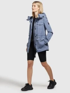 Khujo Parkas Parka Mi-saison ELST Femme Bleu -Khujo Soldes Magasin 01e3380b3f7cad9e1c3b7ff3c322a507