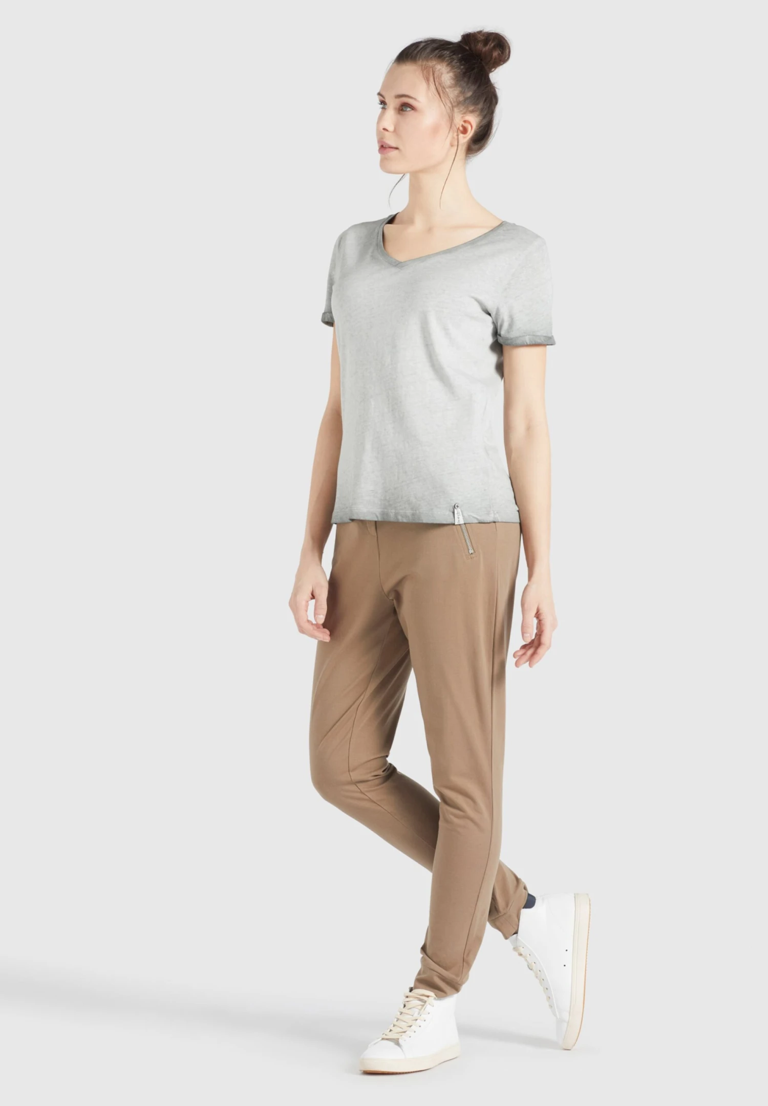 Khujo T-shirts T-shirt Baru Femme Gris 4 Khujo T-shirts T-shirt Baru Femme Gris – Image 2