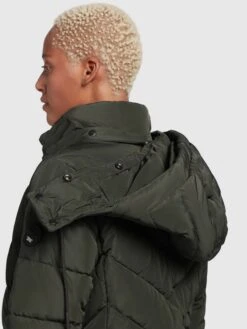 Khujo Manteaux Courts Manteau D’hiver Cups Femme Vert Foncé -Khujo Soldes Magasin 0741b8717f0c5568c380d1b09ccbdf2f