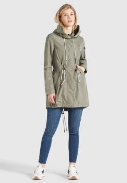 Khujo Parkas Parka Mi-saison CATHARINA Femme Kaki -Khujo Soldes Magasin 08ba288cf82e2d9c9864391f3bf71da3