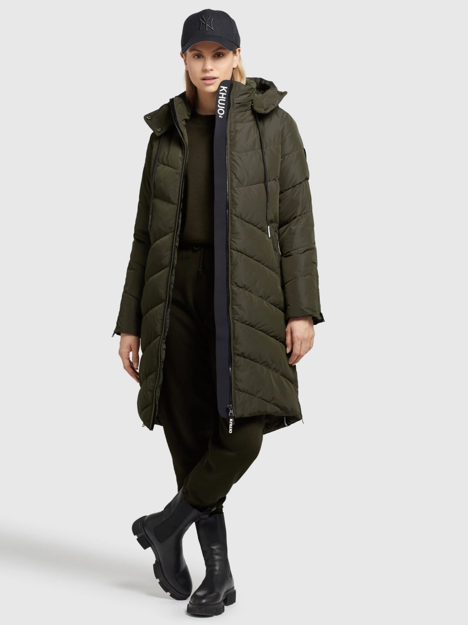 Khujo Manteaux Dhiver Manteau D’hiver Huba Femme Vert Foncé 5 Khujo Manteaux Dhiver Manteau D’hiver Huba Femme Vert Foncé – Image 3