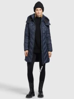 Khujo Manteaux De Mi-saison Manteau Mi-saison Aneth Femme Bleu Marine -Khujo Soldes Magasin 0a27ad3df79d35bc8d3519a46d78c5cc