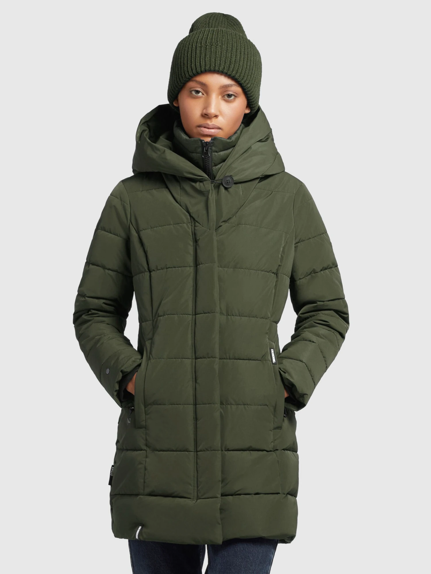 Khujo Manteaux Courts Manteau D’hiver Floyt Femme Olive 4 Khujo Manteaux Courts Manteau D’hiver Floyt Femme Olive – Image 2