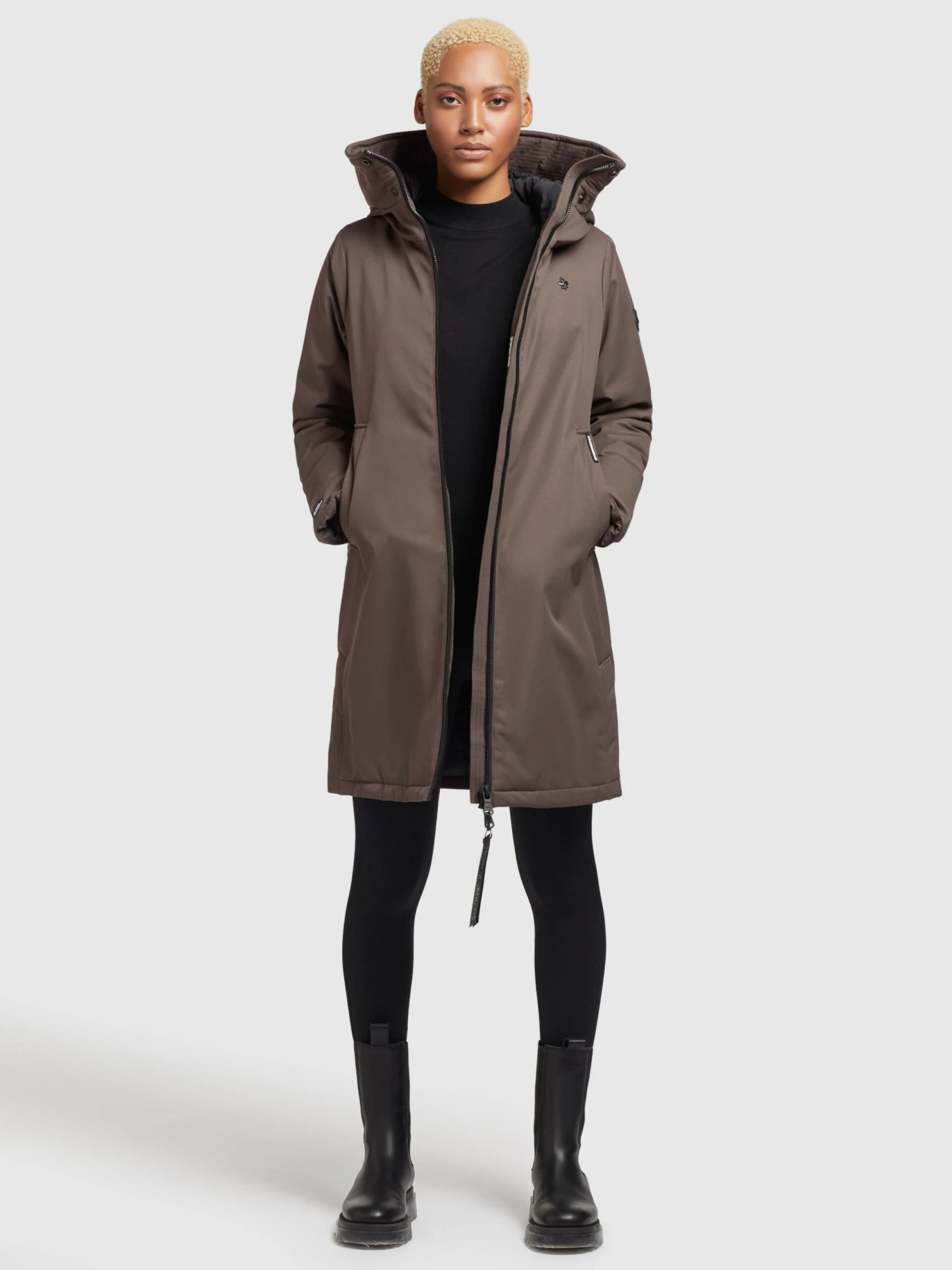 Khujo Manteaux De Mi-saison Manteau Mi-saison Lisad Femme Moka 5 Khujo Manteaux De Mi-saison Manteau Mi-saison Lisad Femme Moka – Image 3