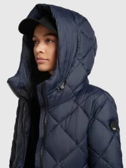 Khujo Manteaux De Mi-saison Manteau Mi-saison Zarita Femme Bleu Foncé -Khujo Soldes Magasin 10e1f50057248bd2cbbb92fcf2aab89e