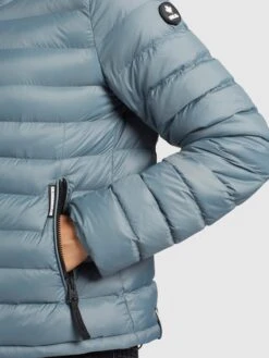 Khujo Vestes De Mi-saison Veste Mi-saison Lovina Femme Bleu-gris -Khujo Soldes Magasin 133b7bf3e92c98f826d3c77785609346