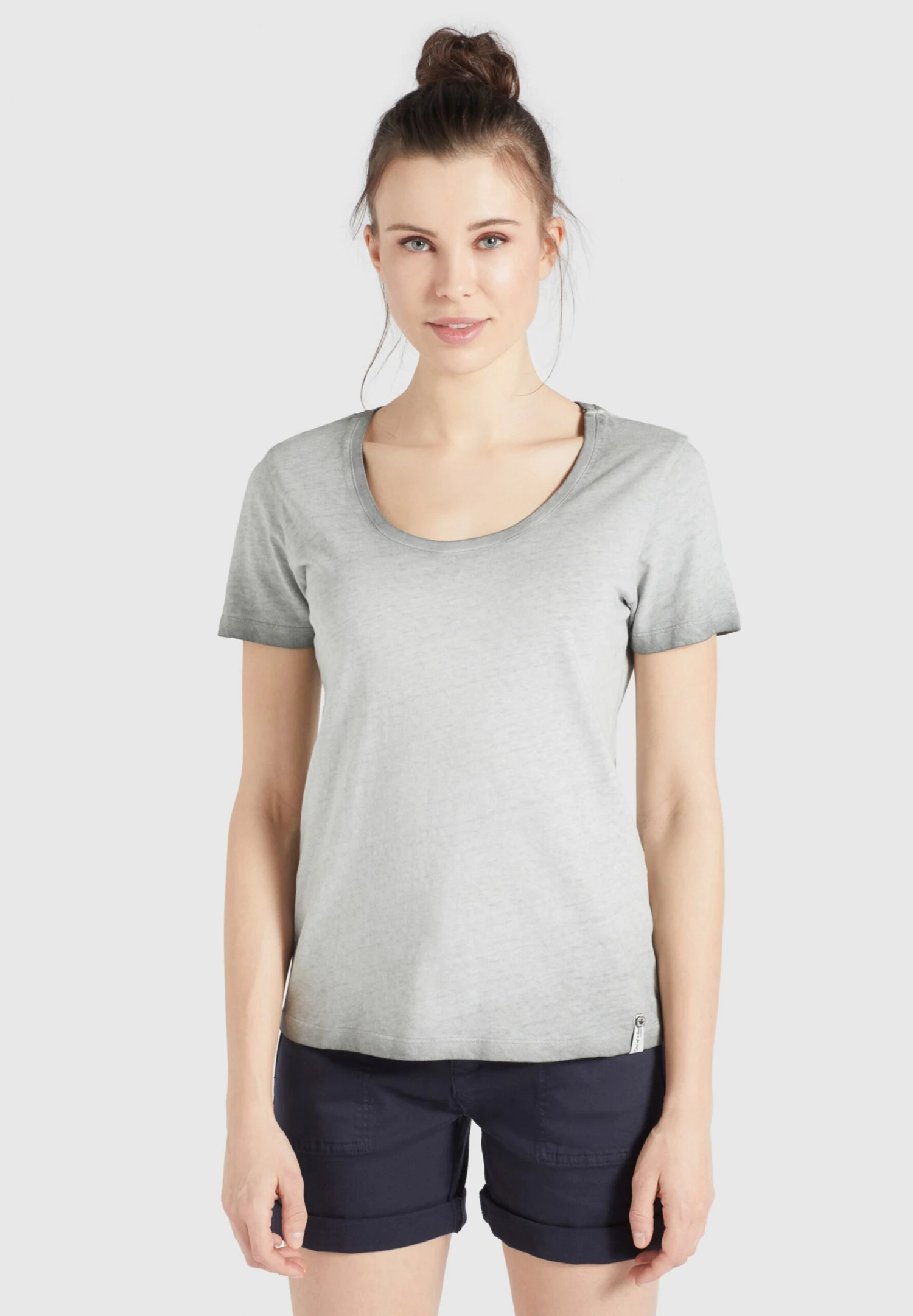 Khujo T-shirts T-shirt Pergola Femme Gris Foncé / Gris Chiné 4 Khujo T-shirts T-shirt Pergola Femme Gris Foncé / Gris Chiné – Image 2