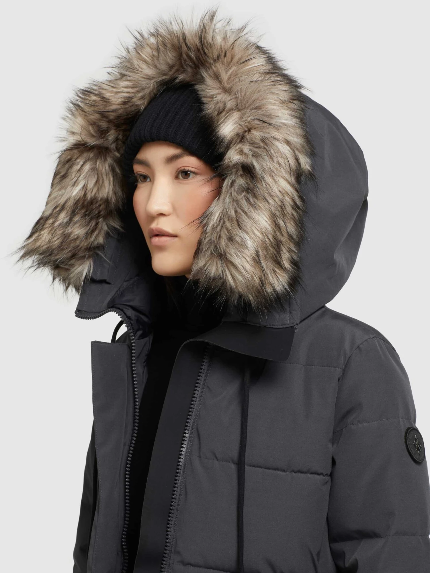 Khujo Manteaux Dhiver Manteau D’hiver LOLL Femme Anthracite 9 Khujo Manteaux Dhiver Manteau D’hiver LOLL Femme Anthracite – Image 7