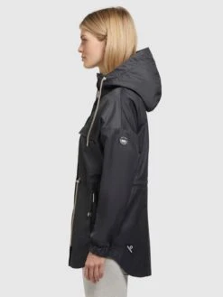 Khujo Vestes De Mi-saison Veste Mi-saison PRAYATA Femme Gris Foncé -Khujo Soldes Magasin 1952723f4a794ab4a0f18afdd25975d5