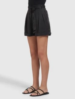 Khujo Shorts Loosefit Pantalon à Pince Elida Femme Noir -Khujo Soldes Magasin 1a2e4c2e7cf26009fa29e28987e21d4c