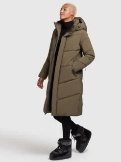 Khujo Manteaux Dhiver Manteau D’hiver Torino2 Femme Kaki -Khujo Soldes Magasin 1afbf5fc547fd039d1662a9bc21e164b