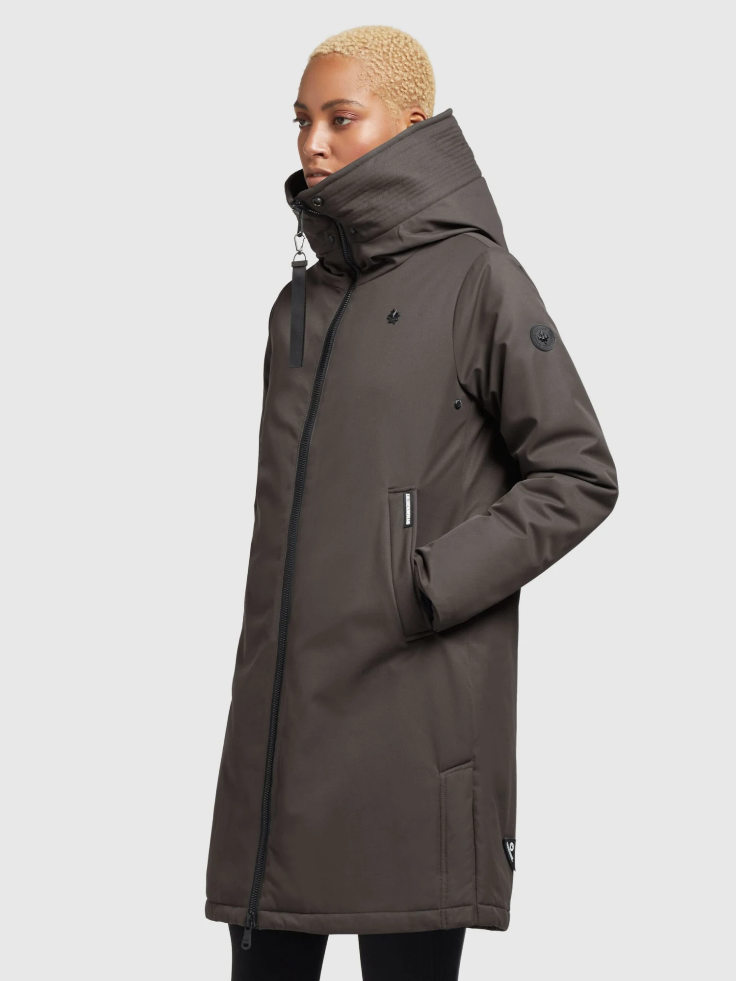 Khujo Manteaux De Mi-saison Manteau Mi-saison LISAD Femme Gris Foncé 6 Khujo Manteaux De Mi-saison Manteau Mi-saison LISAD Femme Gris Foncé – Image 4