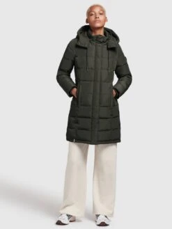 Khujo Manteaux Courts Manteau D’hiver Cups Femme Vert Foncé -Khujo Soldes Magasin 204bd06e80aba3f628643f9e0fa51045
