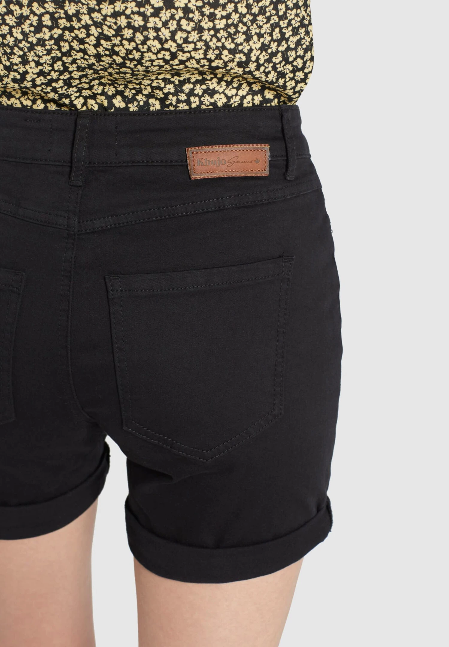 Khujo Shorts En Jean Coupe Slim Jean RIVEN Femme Noir 8 Khujo Shorts En Jean Coupe Slim Jean RIVEN Femme Noir – Image 6