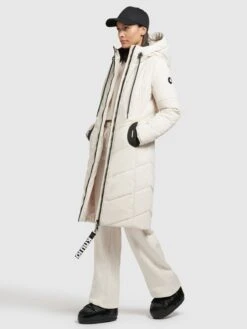 Khujo Manteaux Dhiver Manteau D’hiver Aribay 3 Femme Blanc Cassé -Khujo Soldes Magasin 24516ef46a8a584d74fa375315ba7e20