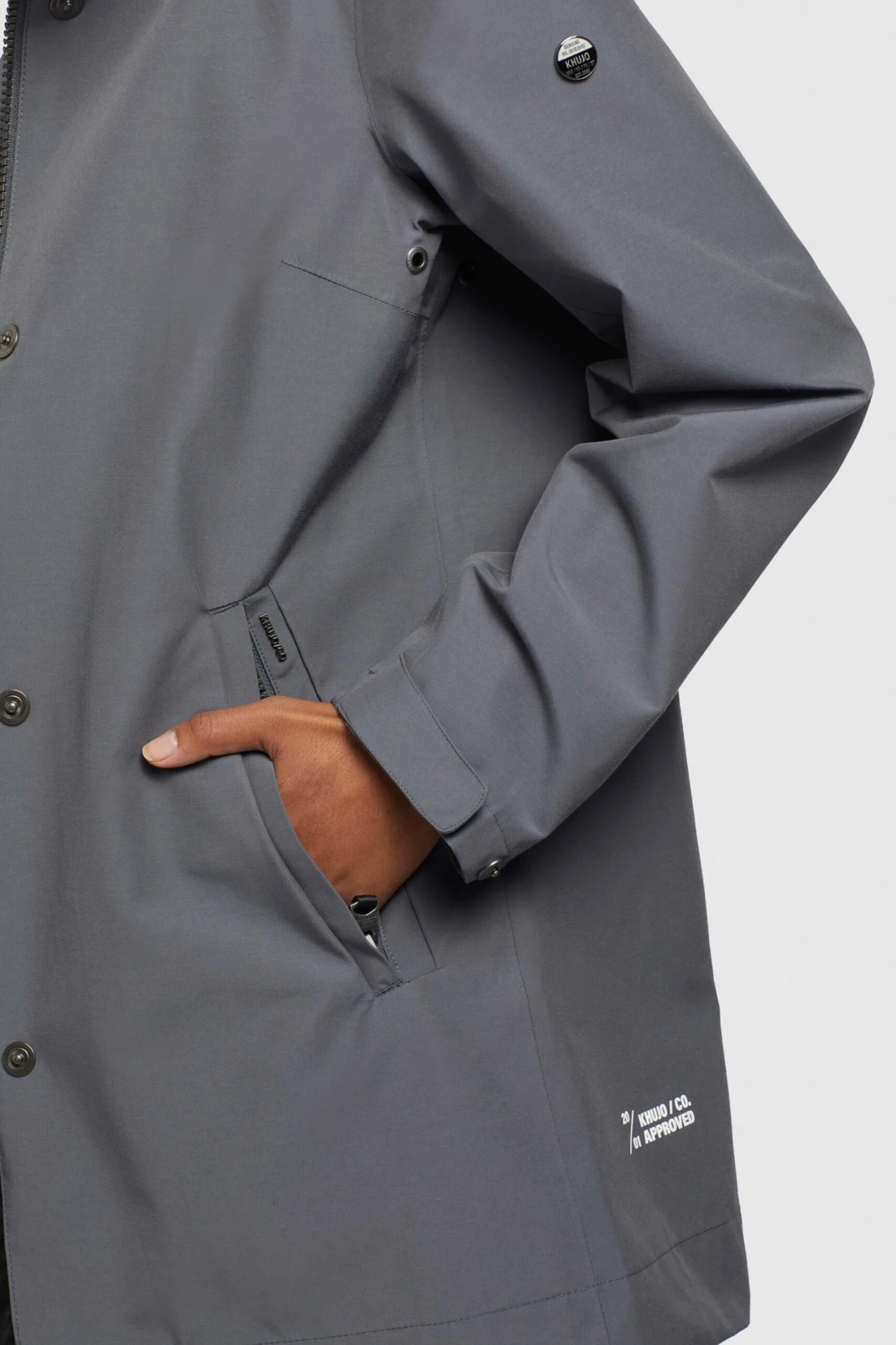 Khujo Manteaux De Mi-saison Manteau Mi-saison Artisa Femme Gris Fumé 10 Khujo Manteaux De Mi-saison Manteau Mi-saison Artisa Femme Gris Fumé – Image 8