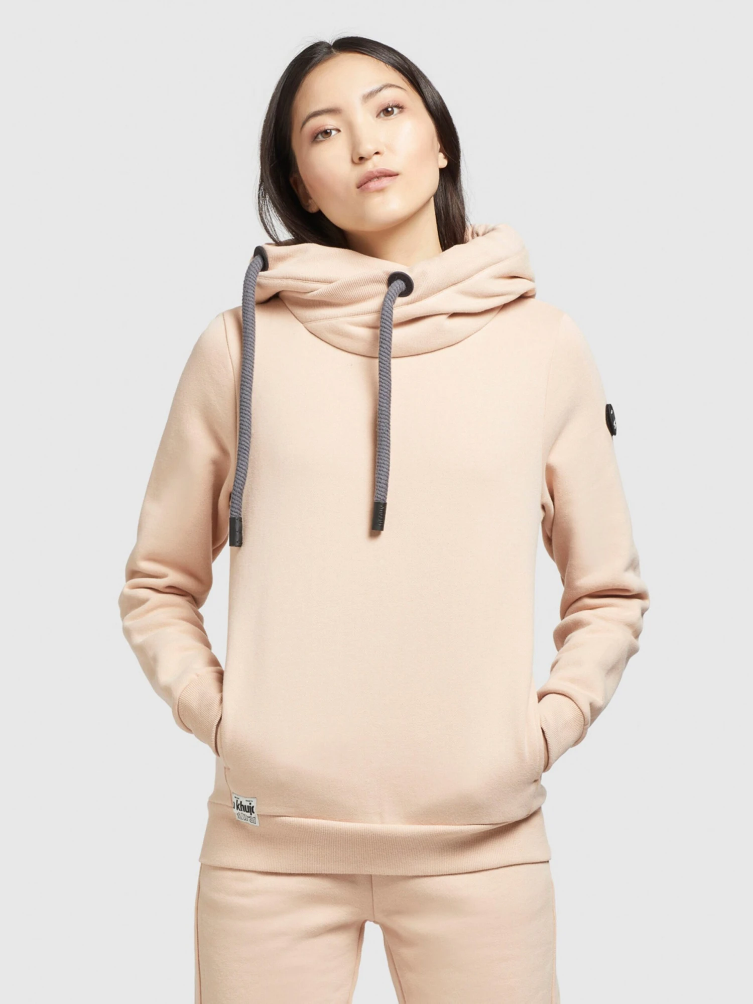 Khujo Sweats à Capuche Sweat-shirt Karima Femme Abricot 4 Khujo Sweats à Capuche Sweat-shirt Karima Femme Abricot – Image 2