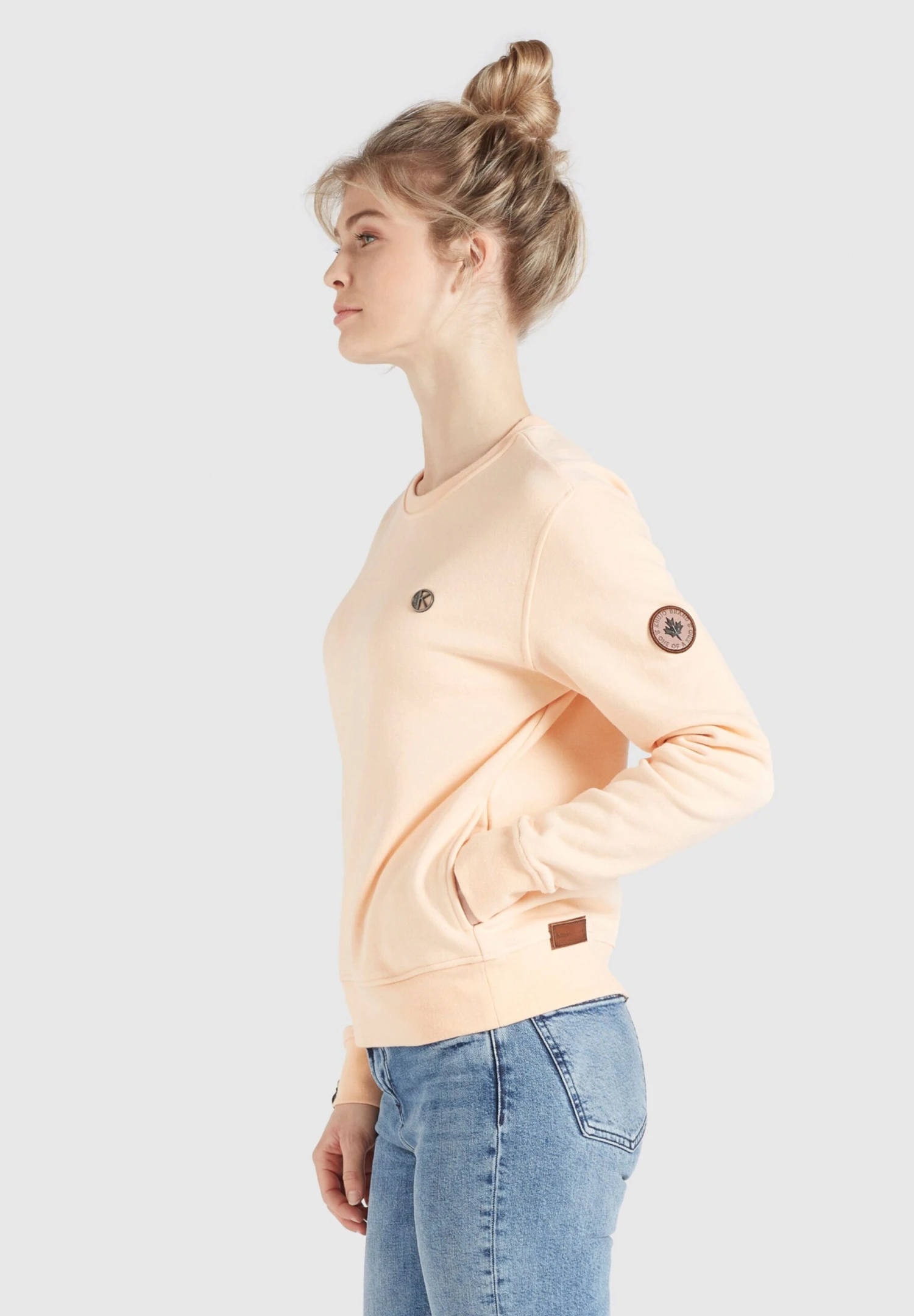 Khujo Sweats Sweat-shirt Lisel Femme Abricot 6 Khujo Sweats Sweat-shirt Lisel Femme Abricot – Image 4