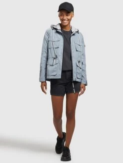 Khujo Vestes De Mi-saison Veste Mi-saison FLAMES Femme Bleu Clair -Khujo Soldes Magasin 308e8067b8252825da4dd455dece3189