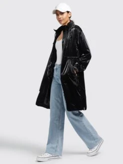 Khujo Manteaux De Mi-saison Manteau Mi-saison Marthe Femme Noir -Khujo Soldes Magasin 317819f160ada3dc9f12e5877320de4d