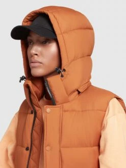 Khujo Vestes Sans Manches Gilet Magneta Femme Orange -Khujo Soldes Magasin 323ab6e8bbbfcb2eebdb7d3b0aa20aeb