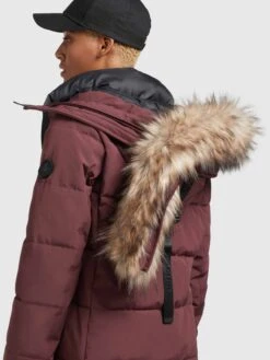 Khujo Manteaux Dhiver Manteau D’hiver Cloren Femme Rouge Foncé -Khujo Soldes Magasin 3907af00973dd3520703aa6ef457757f