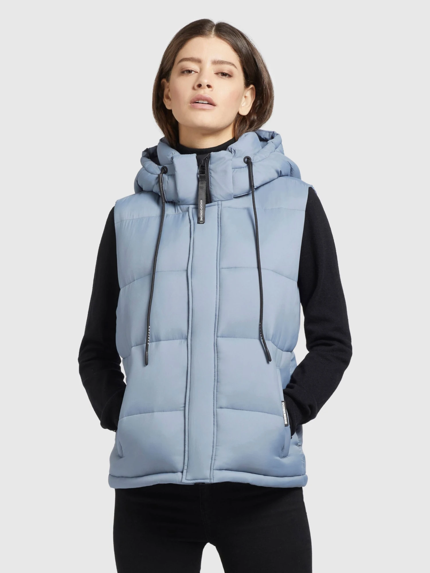 Khujo Vestes Sans Manches Gilet Eden Femme Bleu Clair 4 Khujo Vestes Sans Manches Gilet Eden Femme Bleu Clair – Image 2