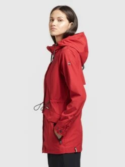 Khujo Parkas Parka Mi-saison FELINA Femme Rouge -Khujo Soldes Magasin 3fb7c7b1e82fd1683b87a79e3d371702