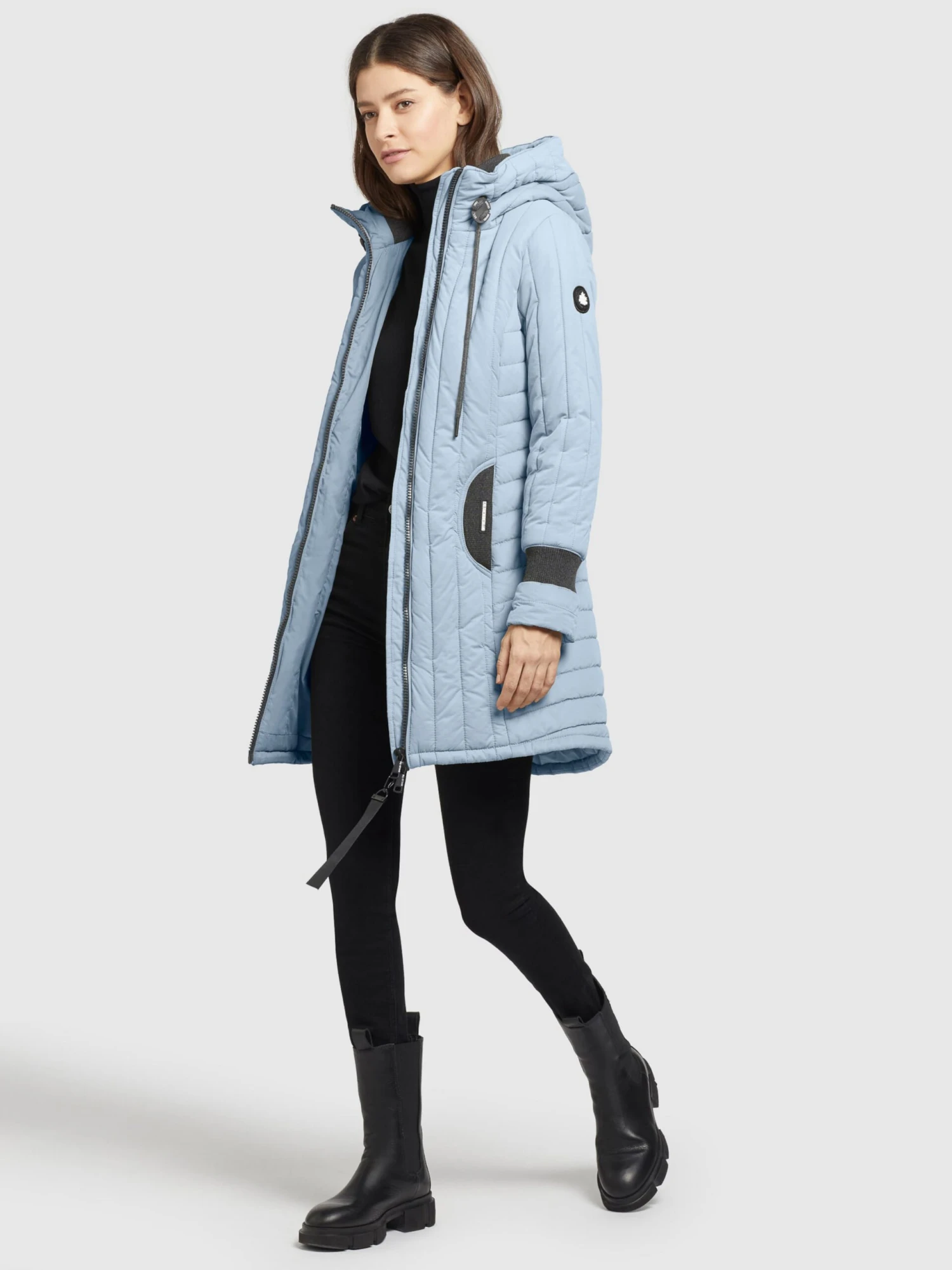 Khujo Manteaux De Mi-saison Manteau Mi-saison Jerry Femme Bleu Clair 8 Khujo Manteaux De Mi-saison Manteau Mi-saison Jerry Femme Bleu Clair – Image 6