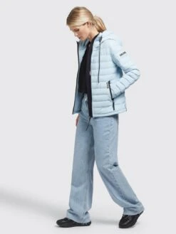 Khujo Vestes De Mi-saison Veste Mi-saison LOVINA4 MATT Femme Bleu Clair -Khujo Soldes Magasin 45cabb058706d0a0b8d1e4dd24c224fb