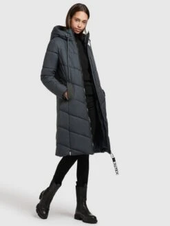 Khujo Manteaux Dhiver Manteau D’hiver Aribay Femme Bleu Nuit -Khujo Soldes Magasin 469596c551d817891b2beef1e41f2897