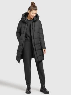 Khujo Manteaux Dhiver Manteau D’hiver Youma Femme Noir -Khujo Soldes Magasin 4835f636bd3feccbaff6b11e8db40481