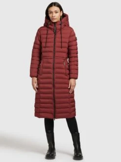 Khujo Manteaux Dhiver Manteau D’hiver Mimi Femme Rouge Rouille -Khujo Soldes Magasin 49952df3a8625c9fbc8ad297f149a362