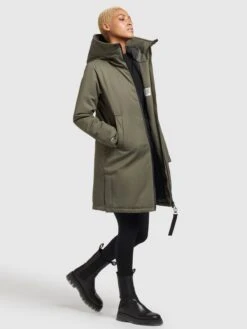 Khujo Manteaux De Mi-saison Manteau Mi-saison LISAD Femme Kaki -Khujo Soldes Magasin 4a0307c7c77e5be0eb39b63e6c318b2d