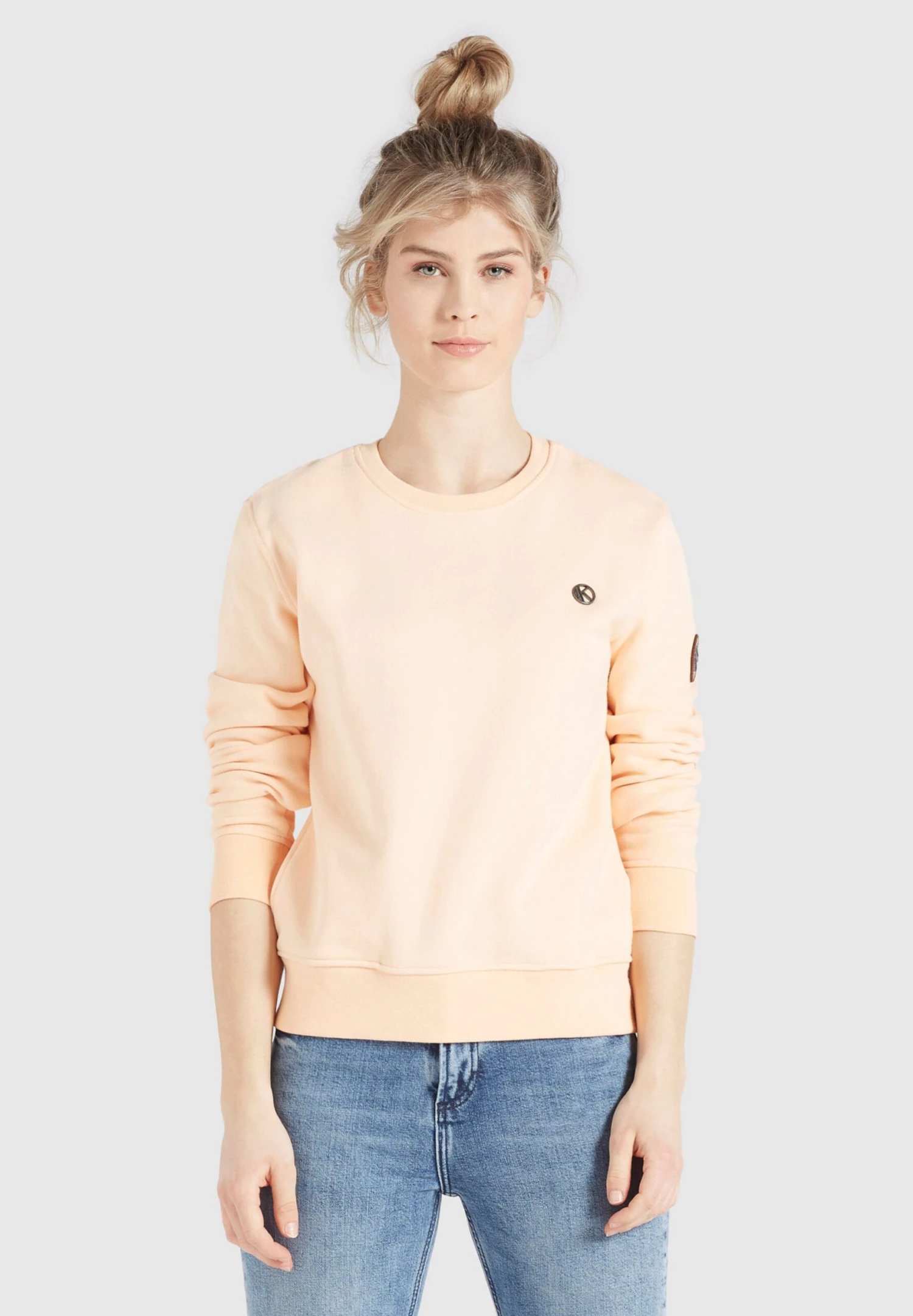 Khujo Sweats Sweat-shirt Lisel Femme Abricot 4 Khujo Sweats Sweat-shirt Lisel Femme Abricot – Image 2