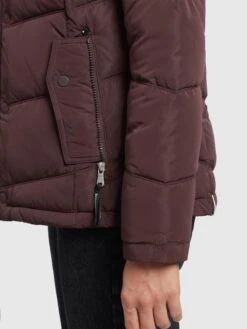 Khujo Vestes Dhiver Veste D’hiver Winsen Femme Bourgogne -Khujo Soldes Magasin 4e803b4554dc3978422599392d8474f9