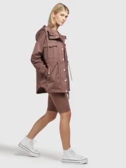 Khujo Vestes De Mi-saison Veste Mi-saison PRAYATA Femme Marron -Khujo Soldes Magasin 54793b633b88020bbb0217d764e470c2