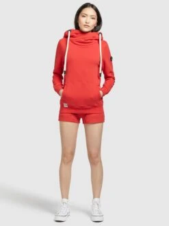 Khujo Sweats à Capuche Sweat-shirt Rhabea Femme Rouge Orangé -Khujo Soldes Magasin 5543ee4c92d2e03e5ae42cf261f0515f