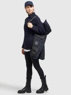 Khujo Vestes Dhiver Veste D’hiver Kanda 2 Femme Bleu Marine -Khujo Soldes Magasin 55a475e1e96ee4238b47e525c5d73734