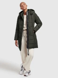 Khujo Manteaux Courts Manteau D’hiver Cups Femme Vert Foncé -Khujo Soldes Magasin 56432a2d764a3a20b8c475c96a8fdd45