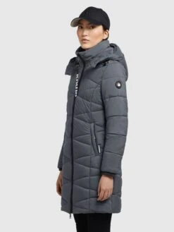 Khujo Manteaux De Mi-saison Manteau Mi-saison Fitt Light Femme Gris Foncé -Khujo Soldes Magasin 57d7c032413bacb10167f69d5a4dd514