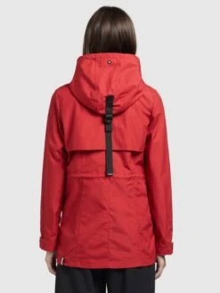 Khujo Parkas Parka Mi-saison FELINA Femme Rouge -Khujo Soldes Magasin 585009a2318a0e070cb324fff738ed9d
