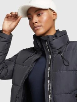 Khujo Vestes Dhiver Veste D’hiver Tuba 3 Femme Bleu Fumé -Khujo Soldes Magasin 5865cb009f81a668e0d98ad0ccb9d914