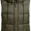 Khujo Vestes Sans Manches Gilet Eden Femme Kaki -Khujo Soldes Magasin 59d6e8c150527a34bd0798ecc5162961
