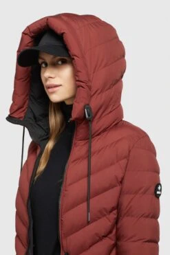 Khujo Vestes De Mi-saison Veste Mi-saison Noomi Femme Rouge Rouille -Khujo Soldes Magasin 5bc37af69bd7de568d9100f45cdf39f6