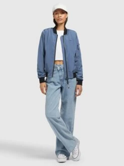 Khujo Vestes De Mi-saison Veste Mi-saison Stence2 Femme Bleu-gris -Khujo Soldes Magasin 5de29641214c1c9b5bbce0e679cacd2e 1