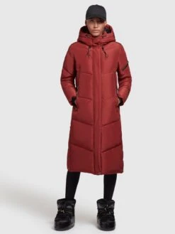 Khujo Manteaux De Mi-saison Manteau Mi-saison Femme Rouge Foncé -Khujo Soldes Magasin 5e1bfbe11b6b43ccb07adbd765037978