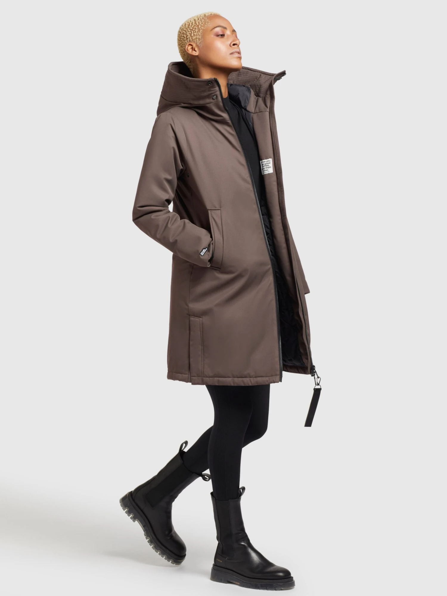 Khujo Manteaux De Mi-saison Manteau Mi-saison Lisad Femme Moka 8 Khujo Manteaux De Mi-saison Manteau Mi-saison Lisad Femme Moka – Image 6