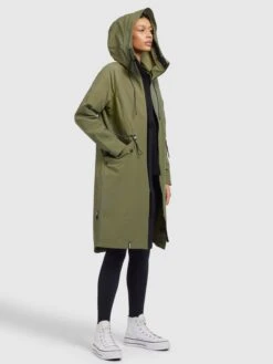 Khujo Manteaux De Mi-saison Manteau Mi-saison Marnia 2 Femme Olive -Khujo Soldes Magasin 650b9c1ddc0fbda07eb5db041c57feea